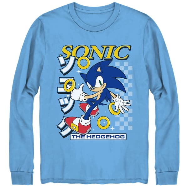 Boys (8-20) Sonic(tm) The Hedgehog Ring Long Sleeve Graphic Tee - image 