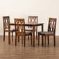 Baxton Studio Cherese Grey Fabric 5pc. Wood Dining Set - image 8
