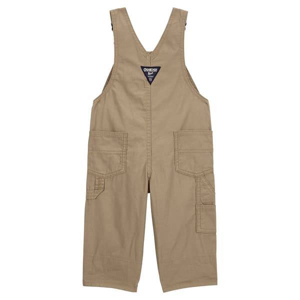 Baby Boy &#40;12-24M&#41; OshKosh B''Gosh Plaid Lined Solid Overalls