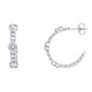 Marsala Clear Cubic Zirconia Diamond Cut Hoop Post Earrings - image 1