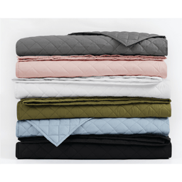 Cannon Solid Oversized Percale 3pc. Quilt Set