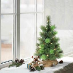 Puleo Pre-Lit 2ft. Warm White LED Artificial Christmas Tree