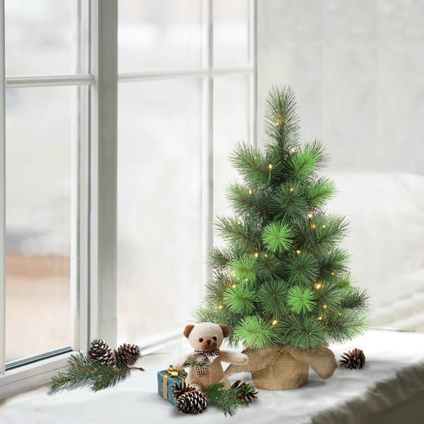 Puleo Pre-Lit 2ft. Warm White LED Artificial Christmas Tree