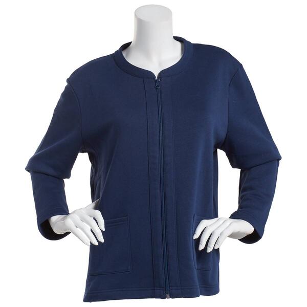 Petite Hasting & Smith Long Sleeve Fleece Zip Cardigan - image 