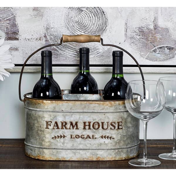 9th &amp; Pike® Small Farmhouse Metal Wine Bucket