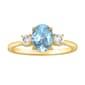 Gemstone Classics&#40;tm&#41; Aquamarine & Sapphire 10k. Yellow Gold Ring - image 1