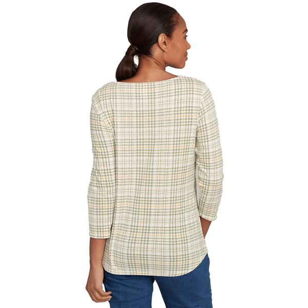 Womens Ruby Rd. Must Haves II Autumn Cat Houndstooth Tee