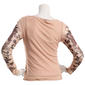 Juniors Madden Girl Long Sleeve Placement Print Boat Neck Top - image 3