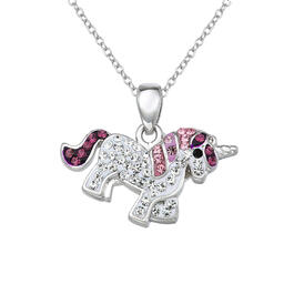 Sterling Silver Unicorn Charm Pendant Necklace