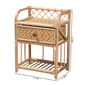 Baxton Studio Kobie Natural Brown Rattan 1-Drawer Nightstand - image 8