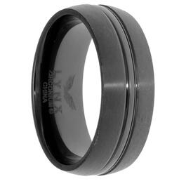 Mens Lynx Black Zirconium Polished Ring