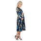 Plus Size 24/7 Comfort Apparel Navy Floral Maternity Midi Dress - image 3