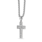 Mens Lynx 1/3ctw. Lab-Grown Diamond Cross Pendant Necklace - image 2