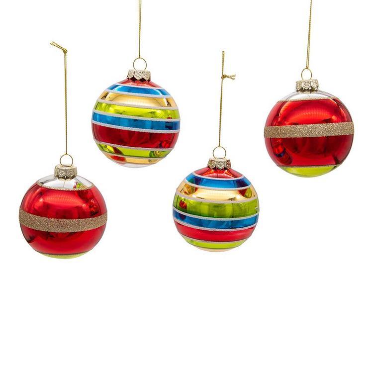 Kurt Adler 4pc. Early Years Glass Ornaments Set