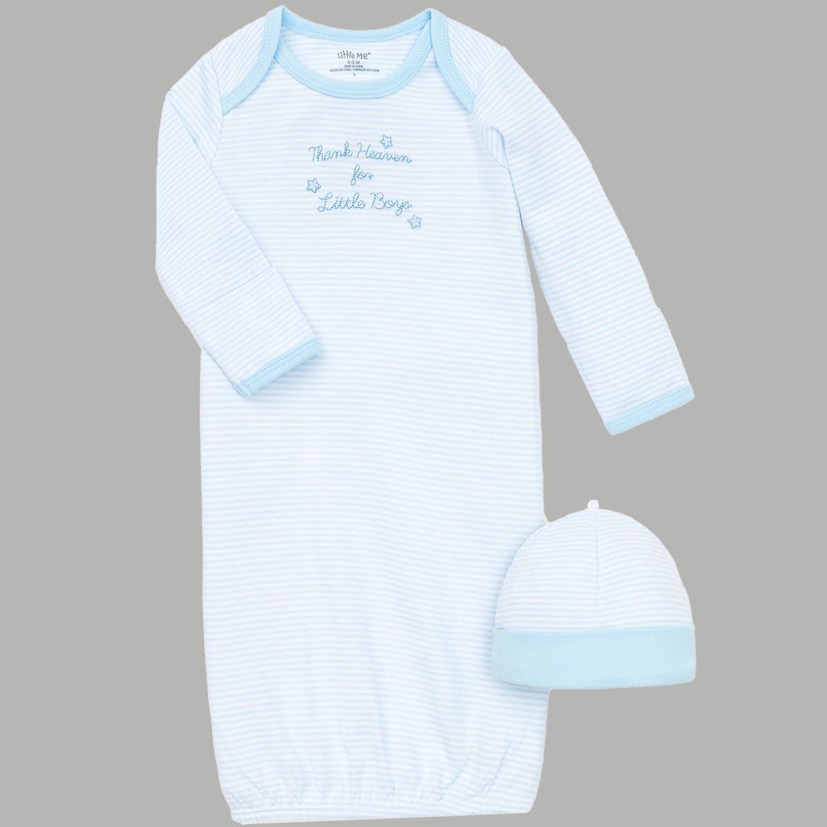 Baby Boy (NB-3M) Little Me® Thank Heaven Sleeper Nightgown...