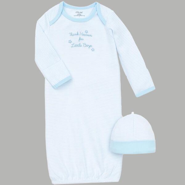 Baby Boy &#40;NB-3M&#41; Little Me&#40;R&#41; Thank Heaven Sleeper Nightgown & Hat - image 