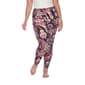 Plus Size White Mark Purple & Fuchsia Paisley Printed Leggings - image 1