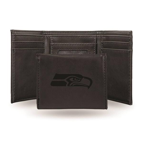 Mens NFL Seattle Seahawks Faux Leather Trifold Wallet - image 