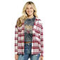 Juniors No Comment Plaid Oversized Shacket w/Pocket - image 1