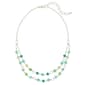 Ashley Cooper(tm) Aqua Multi Short 2 Row Beaded Necklace - image 1
