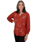 Womens Alfred Dunner Classics Tossed Floral Butterfly Blouse - image 3