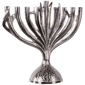 Northlight Textured Tree Branch Textured Metal Hanukkah Menorah - image 3