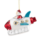 Northlight Santa in a Rocket Ship Glass Christmas Ornament - image 4