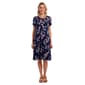 Plus Size Architect(R) Short Sleeve Floral Tulip A-Line Dress - image 1