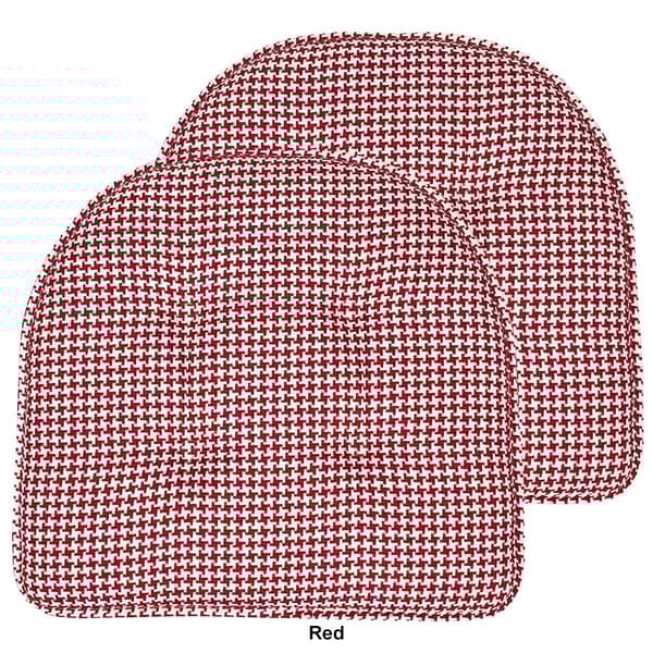 Sweet Home Collection Houndstooth Memory Foam Chair Pad