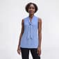 Womens Kasper Sleeveless Tie Front Solid Blouse - image 1