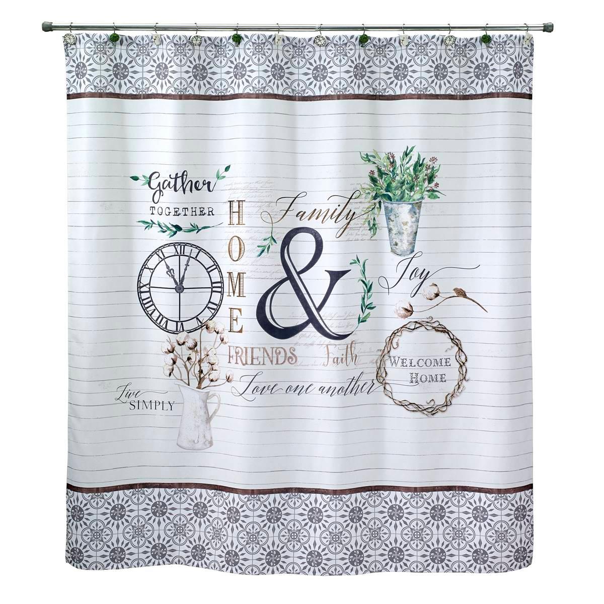 Avanti Modern Farmhouse Shower Curtain