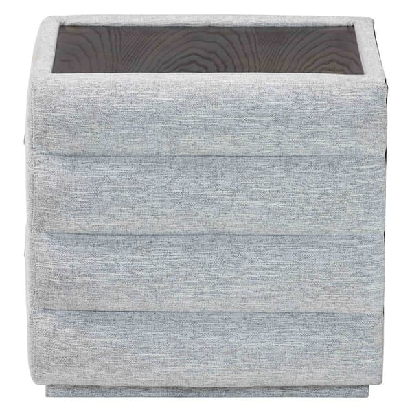 Baxton Studio Cadmus Modern Channel Tufted Fabric Nightstand