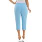 Womens Zac & Rachel Solid Pull on Crop Pants - image 2