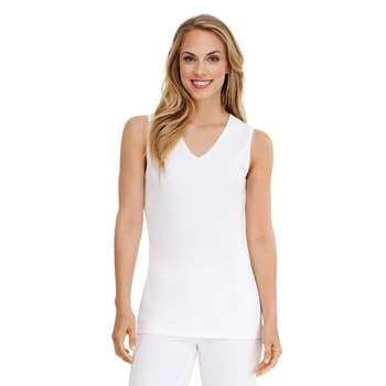 Womens Cuddl Duds® Softwear V-Neck Tank Trim Thermal Top - Boscov's