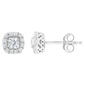 Diamond Classics&#40;tm&#41; Sterling Silver 1/2ctw. Halo Earrings - image 1