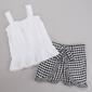 Girls &#40;4-6x&#41; Rare Editions Poplin Tank Top & White Check Shorts - image 1