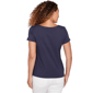 Petite Hearts of Palm Smooth Sailing Studded Keyhole Blouse - image 2