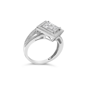 Haus of Brilliance 1/3ctw Invisible Set Diamond Beaded Halo Ring - image 3