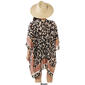Womens Vince Camuto Leopard Kimono Straw Hat Set - image 2