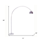 HomeRoots 85in. White Arched Floor Lamp With Dome Shade - image 4