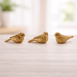 Melrose Metallic Bird Figurine - Set of 6