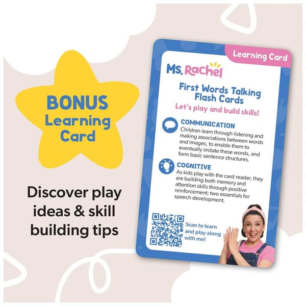 Spin Master Ms. Rachel 1st Words Talking Flash Cards