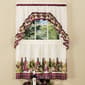 Achim Chardonnay Print Kitchen Curtain Set - image 1