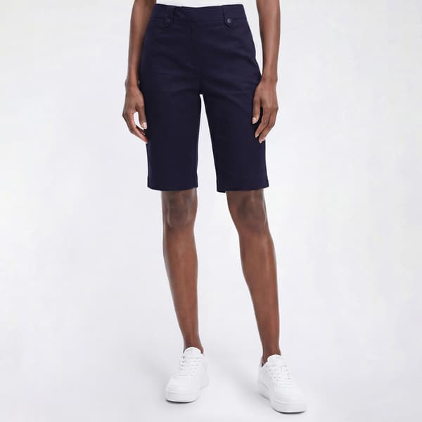 Petite Napa Valley Solid Button Loop Bermuda Shorts