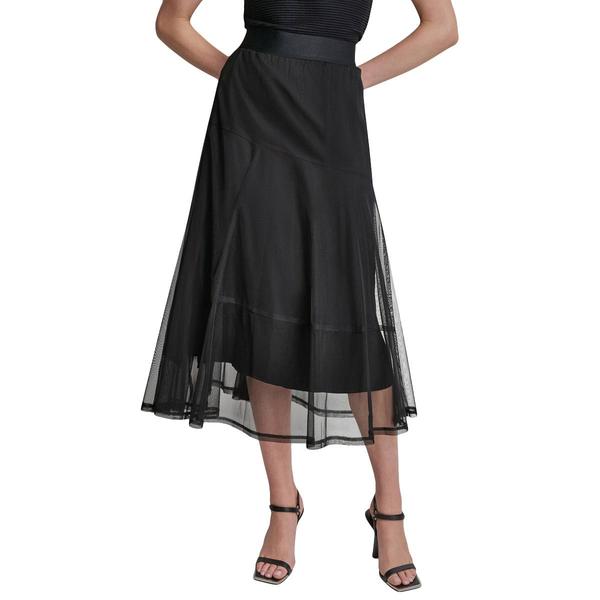 Womens DKNY Pull On Layered Mesh Skirt - image 