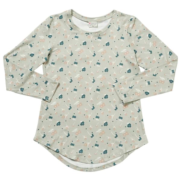 Girls &#40;7-16&#41; Poof! Floral Dot Crew Neck Tee - image 