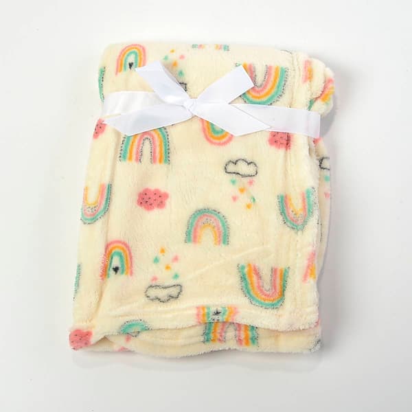 bon bebe Rainbow Clouds Plush Blanket - image 