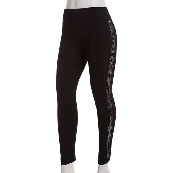 Juniors Plus One Step Up Seamless Leggings w/Side Embellishment - image 