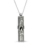1928 Pewter Cat Whistle Pendant Necklace - image 1