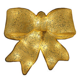 Northlight Seasonal 15.5in Gold Glittered LED Christmas Bow
